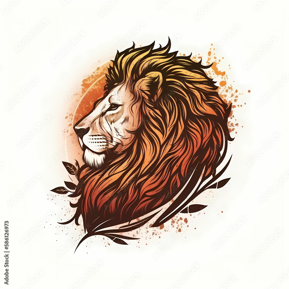 Lion Logo. Generative AI Lion Logo. Generative AI