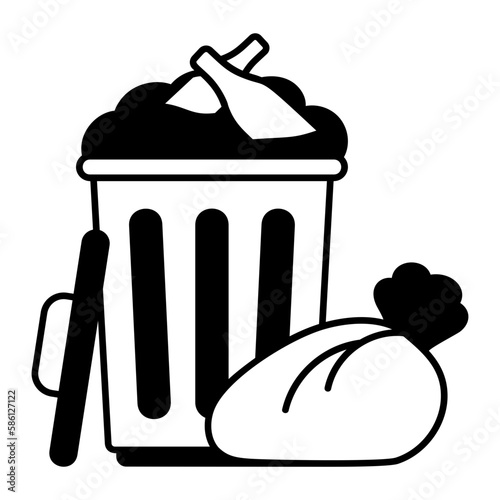 Electromagnetic pollution concept, Littering vector icon design, Environmental pollution symbol, Chemical Biological contamination sign, Pollutants stock illustration 