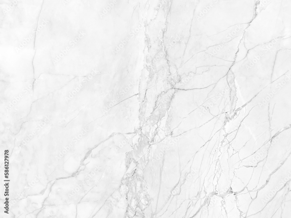 Fototapeta premium White marble grunge texture with shiny gray cracks veins pattern abstract background design for your creative design.