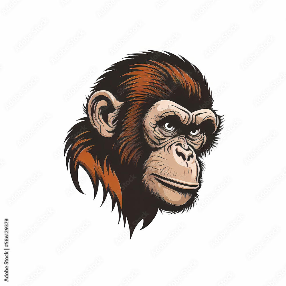 Monkey Logo. Generative AI