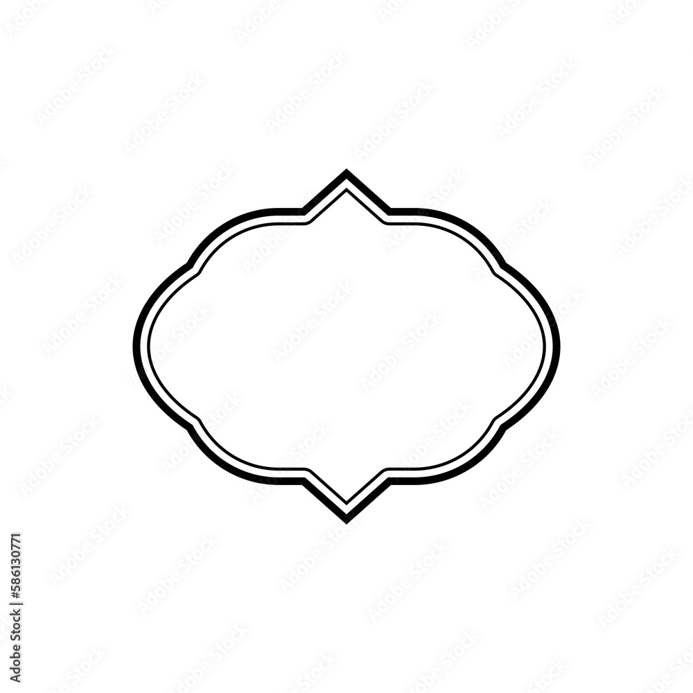 Simple shape frame isolated on transparent background Simple shape frame isolated on transparent background