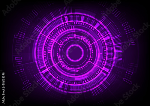 Abstract circuit technology background with digital data connection system and computer electronic design. Vector design.