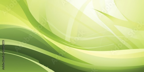 Green organic abstract illustration with leaves