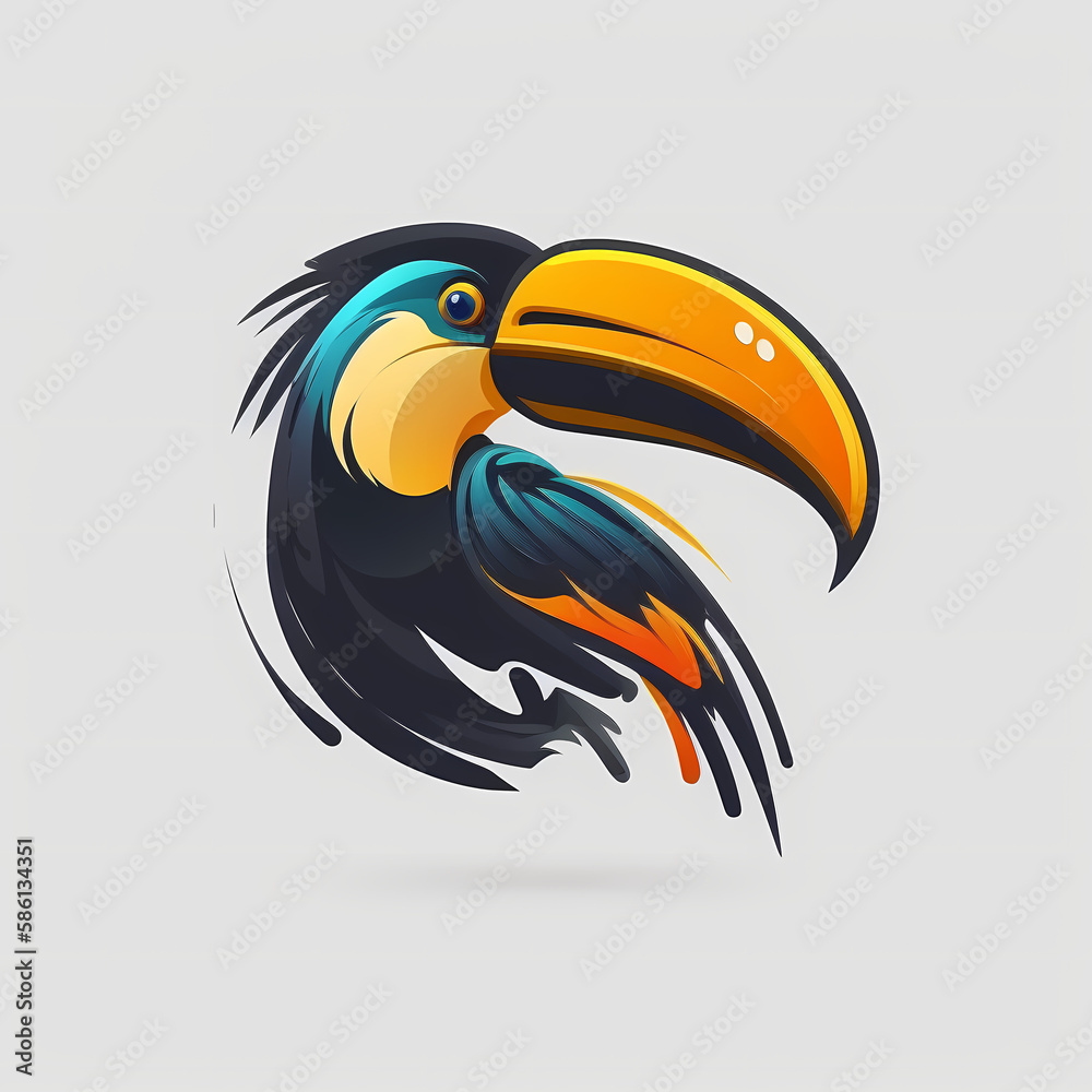 Obraz premium Toucan Logo. Generative AI