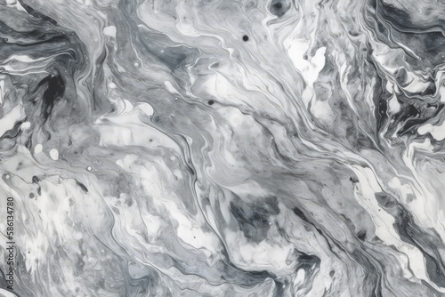 stylish and modern black and white marble background created with Generative AI technology