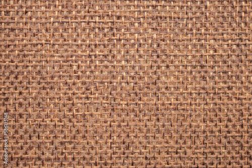 Brown linen canvas fabric texture background
