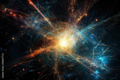 vibrant and star-filled galaxy created with Generative AI technology