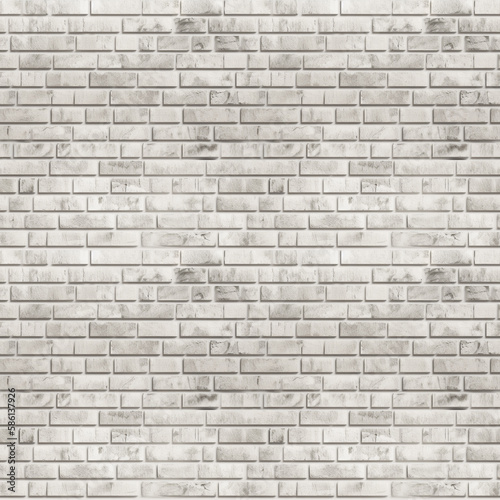 Seamless pattern of an old white brick wall . Bricks background. Perfect for wallpaper, web backgrounds. Good quality for repeating design. Generative AI. Edited in photoshop.