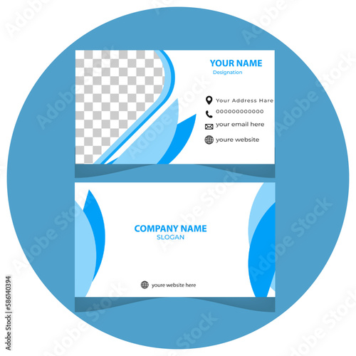 Modern Business Card - Creative and Clean Business Card Template double sided business card design template blue and white business card inspiration
 Luxury and elegant business card design.
