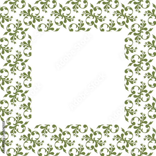 Decorative frame background with white copy space  square layout for social media or overlay design element