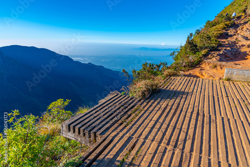 World's end viewpoint at Horton Plains national park at Sri Lanka photo