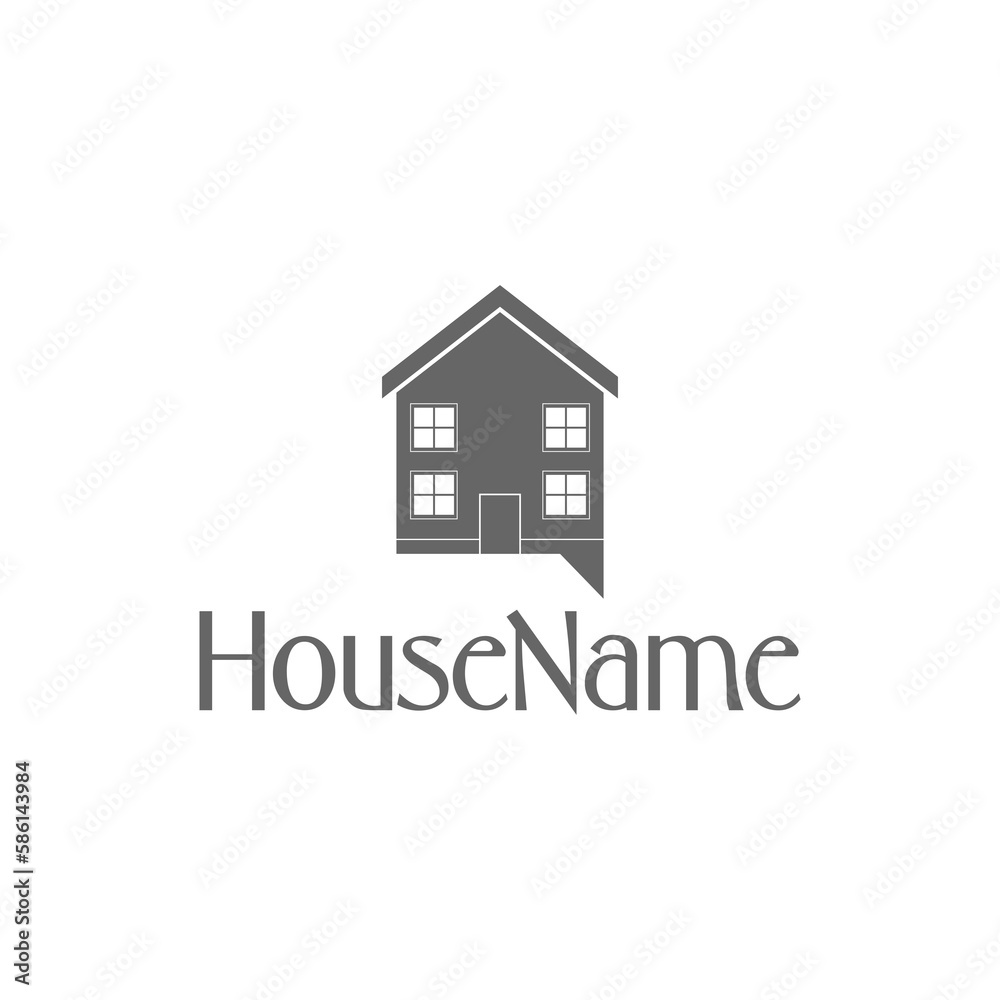 Home and talk logo isolated on transparent background