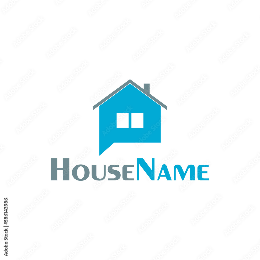 Home and talk logo isolated on transparent background