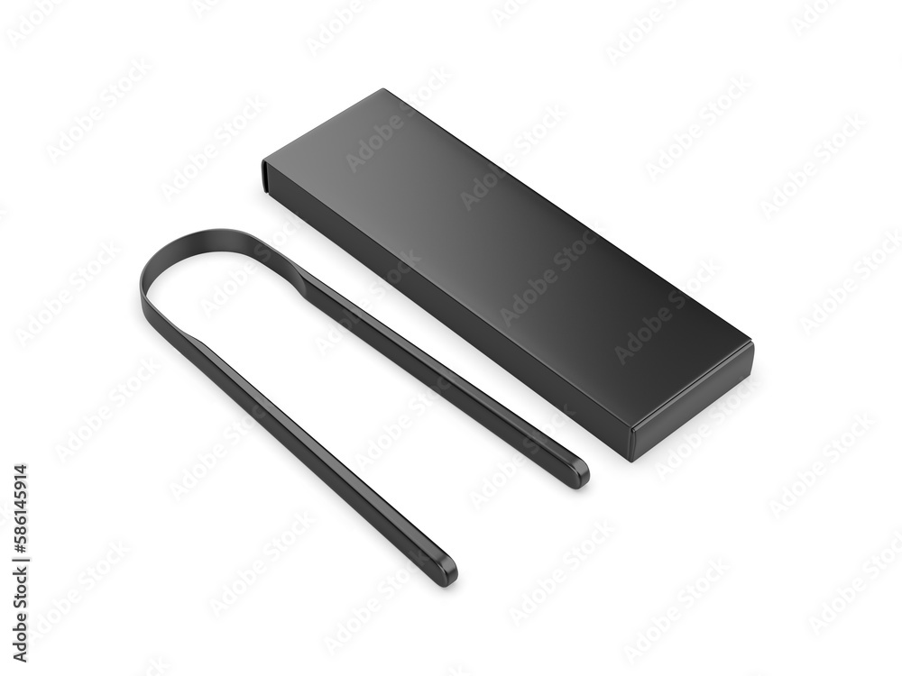 Blank Tongue Scraper Template, 3d render illustration. Blank Tongue Scraper Template, 3d render illustration.
