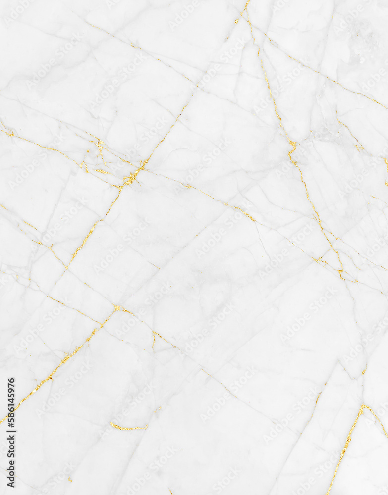 Obraz premium White and gold marble texture background design for your creative design, Vertical image.