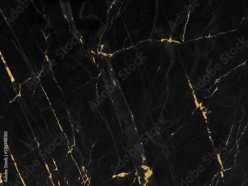 Black and gold marble luxury wall texture with shiny golden line pattern abstract background design for a cover book or wallpaper and banner website.	
