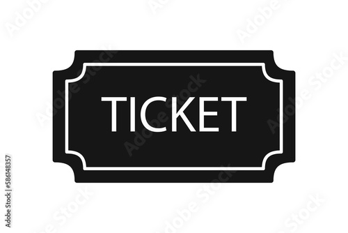 Entry ticket, silhouette, black, pass, airline ticket, movie ticket, theater ticket, lucky ticket,