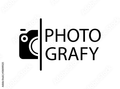 Photography. Silhouette, black, photography banner. Vector illustration.