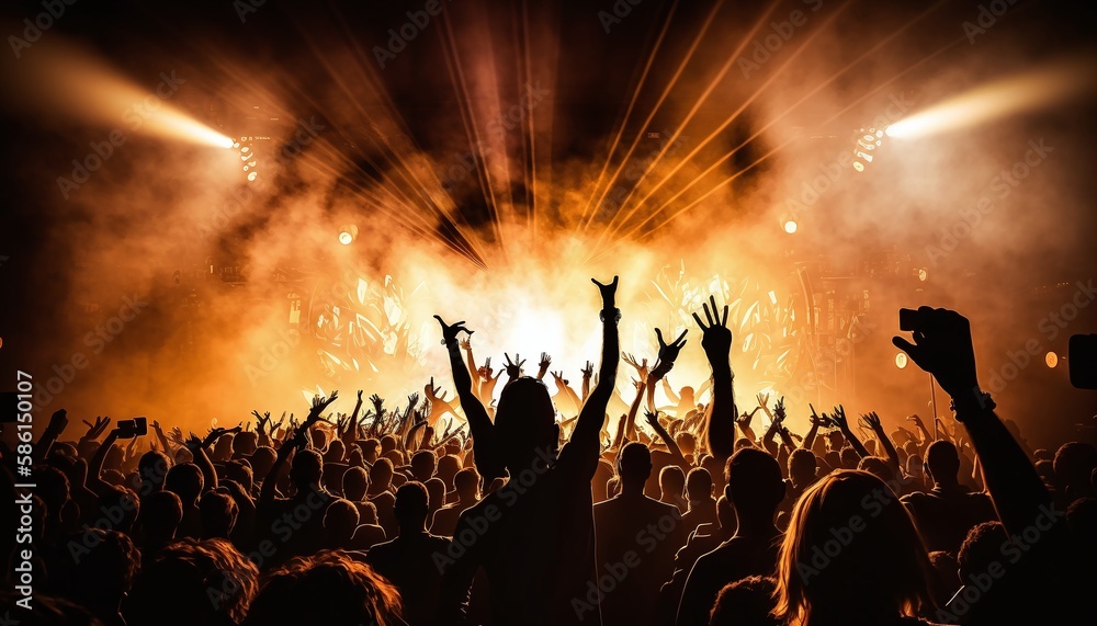 Rainbow Celebration with a Multi-Colored Show Crowd in Full Swing Generated by AI Rainbow Celebration with a Multi-Colored Show Crowd in Full Swing Generated by AI
