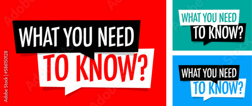 What you need to know?