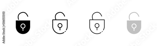 Access. Different styles, black, access icon. Vector.