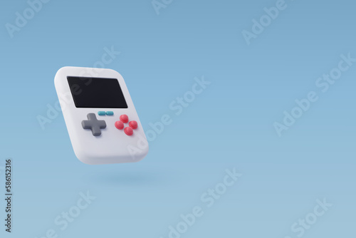 3d Vector Handheld portable game console, Video game console portable, Game concept.  Game concept.