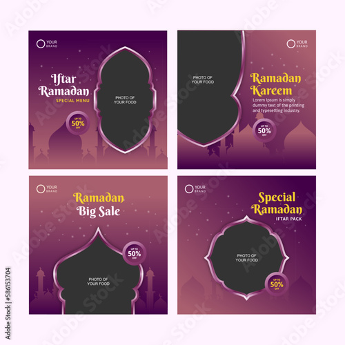 Ramadan food website banner gradient