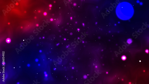 Galactic Dreamscape: A Mesmerizing Display of Cosmic Colors and Starry Particles against a Space Background