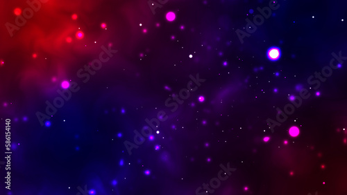 Galactic Dreamscape: A Mesmerizing Display of Cosmic Colors and Starry Particles against a Space Background