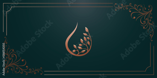 Beauty lotus flower logo design template. Luxury logo for beauty salon, spa and yoga.