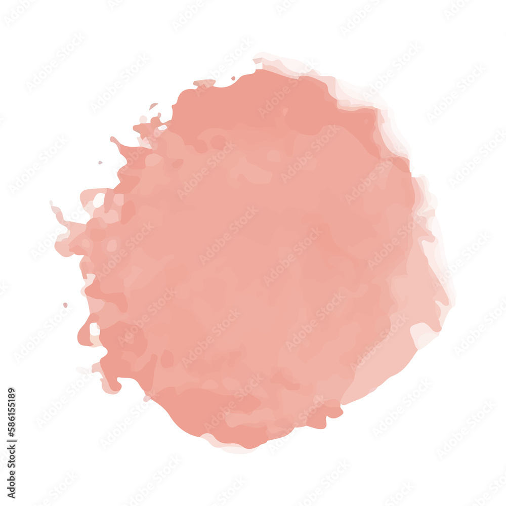 Colorful watercolor brush isolate on white, PNG.
