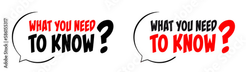 What you need to know?