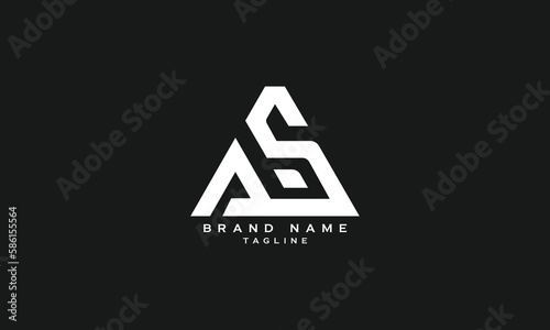 ABS, ABQ, Abstract initial monogram letter alphabet logo design