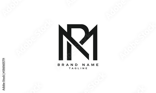 MR, RM, Abstract initial monogram letter alphabet logo design