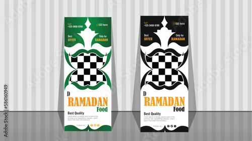 Roll Up Banner design. Ramadan special food design banner. 