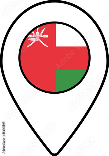 Oman flag map pin navigation icon. Free Download Oman flag map pin navigation icon. - GFXLoad