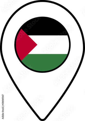 Free Download State of Palestine flag map pin navigation icon. - GFXLoad