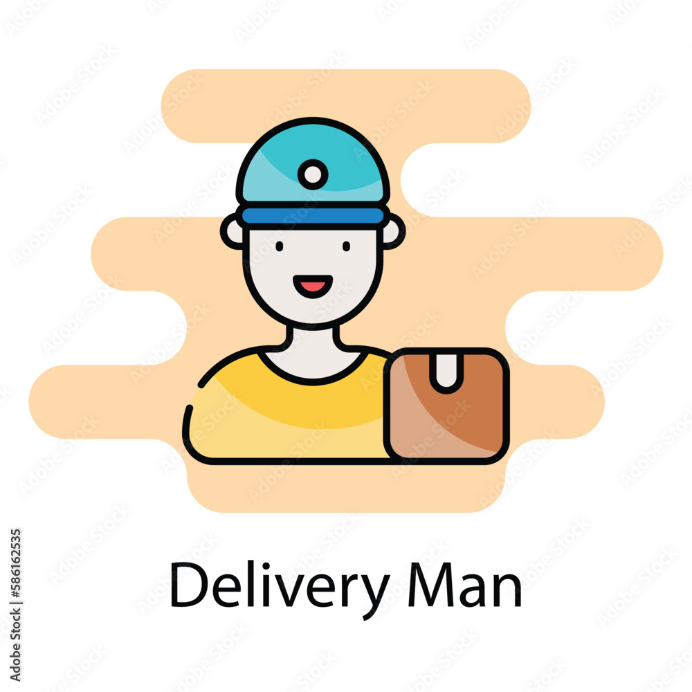 Delivery Man icon. Suitable for Web Page, Mobile App, UI, UX and GUI design.