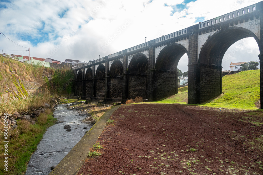 Fototapeta premium The town of Ribeira Grande, Sao Miguel Island, Azores. Portugal