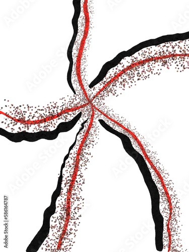 red, black  and white background