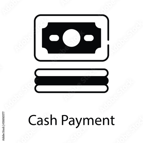 Cash Payment icon. Suitable for Web Page, Mobile App, UI, UX and GUI design.
