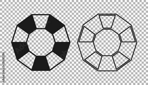 Black Diamond icon isolated on transparent background. Jewelry symbol. Gem stone. Vector