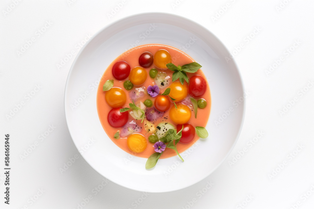 A bowl of tomato sauce with a tomato sauce on top, gen art A bowl of tomato sauce with a tomato sauce on top, gen art