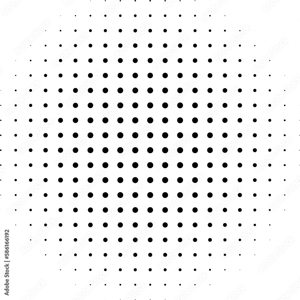 Halftone effect design element. Isolated vector dotted gradient circle Halftone effect design element. Isolated vector dotted gradient circle