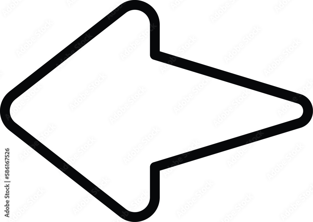 Arrow Left icon vector stock. Arrow Left icon vector stock.