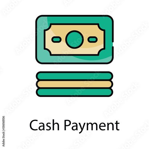 Cash Payment icon. Suitable for Web Page, Mobile App, UI, UX and GUI design.