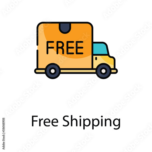 Free Shipping icon. Suitable for Web Page, Mobile App, UI, UX and GUI design.