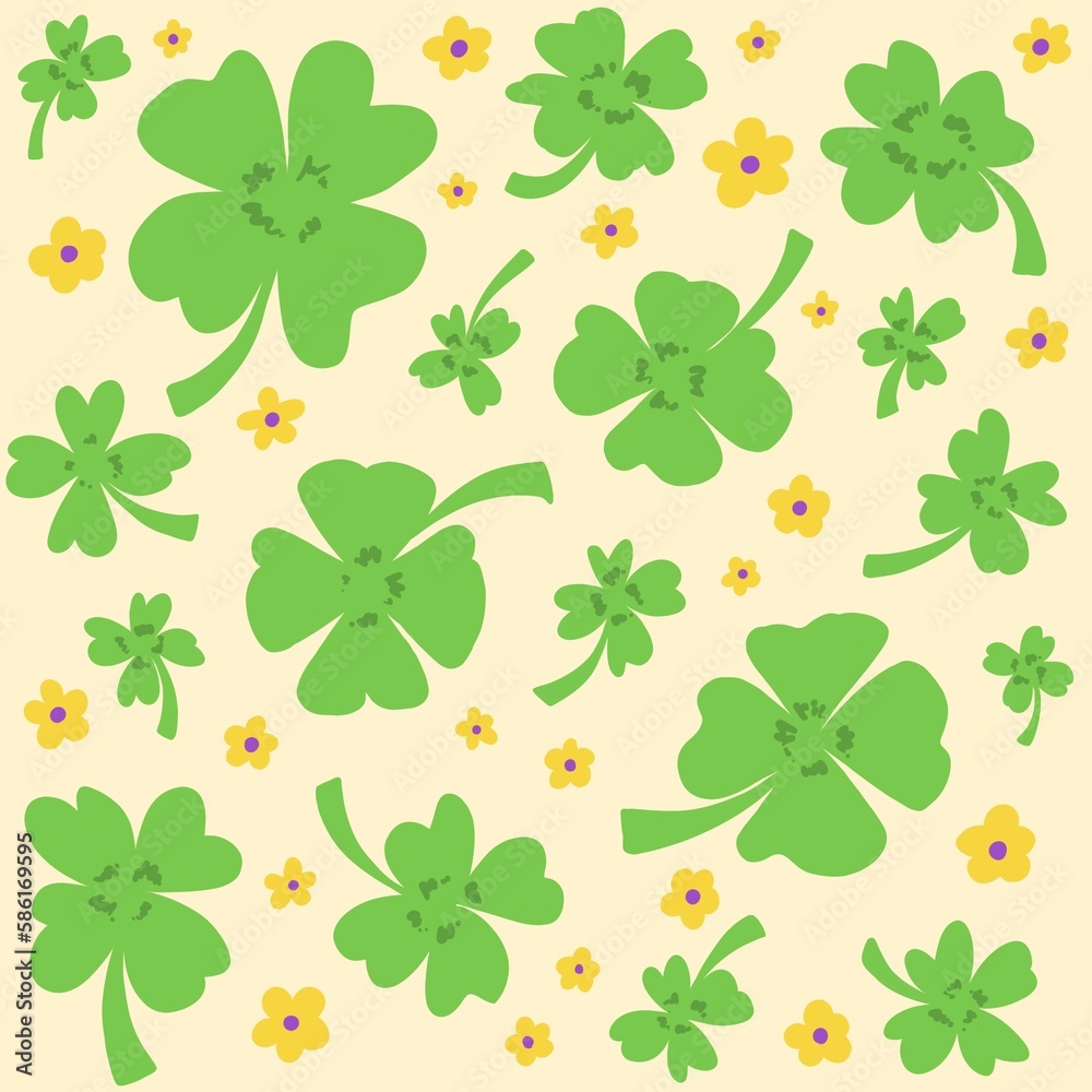 seamless pattern with clover seamless pattern with clover