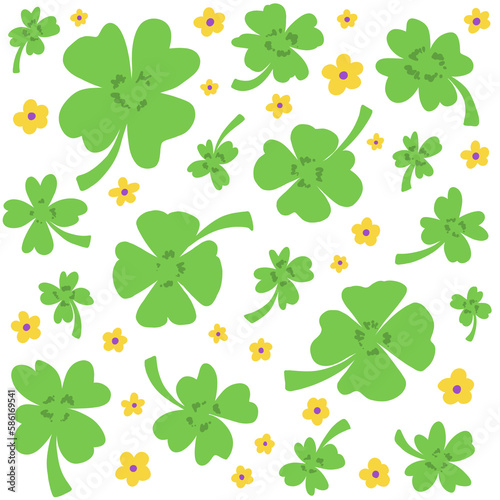 seamless pattern with clover