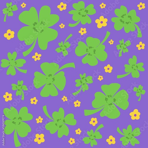 seamless pattern with clover